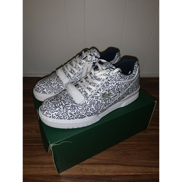 Men's sz 10 Keith Haring x Lacoste Missouri white - Picture 3 of 9
